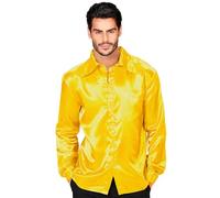 Widmann W MILANO Party Fashion - Satin Shirt for Men, 70s Disco Fever, Retro Style, Schlagermove, Party Shirt