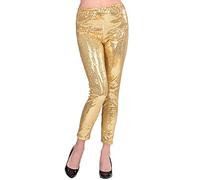 WIDMANN W MILANO Party Fashion - Sequined Leggings Women, Dancer, Celebrities, Pop Star, Rock Star, Disco, Show, Carnival, Theme Parties