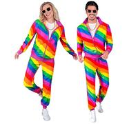 Widmann W MILANO Party Fashion - Tracksuit costume, rainbow colours, jogging, carnival costumes