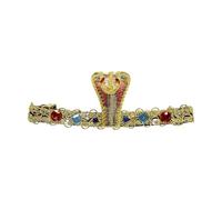 Widmann 05906 Deluxe Egyptian Snake Headband with Gemstones, Gold, 1 stück (1er Pack)