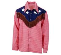 Widmann wdm1574u ? Costume For Adults Rodeo Cowboy Shirt, Red, XL