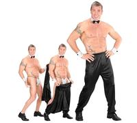 Widmann wdm80966 ? Costume For Adults spogliarellista Strap Trousers, Black, XL