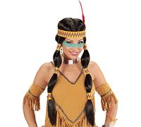 Widmann wdm93332 ? Indian Squaw Wig With Head Band and Feather, Black, One Size