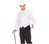 Mens White Lined Tailcoat Costume Small for Hardy Hollywood Film Fancy Dress