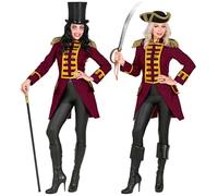 Widmann - Wine red parade tailcoat, guard uniform, pirate, steampunk, circus director, costume, carnival, theme party