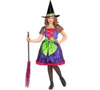 Widmann Witch (Dress, Belt, Hat) (158 cm / 11-13 Years) Black