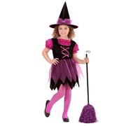 Widmann Witch (Dress, Hat) (116 cm / 4-5 Years) Pink