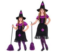 Widmann Witch (Dress, Hat) (164 cm / 14-16 Years) Pink