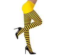 Widmann Women’s Red & Green Striped Elf Tights - 70 DEN Christmas Fancy Dress Accessory - Stretchy Festive Pantyhose for Holiday Parties, Carnival & Costume Events - Multiple Sizes