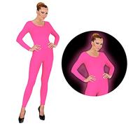Widmann Womens Neon Pink Bodysuit Fairy Fancy Dress Costume Ladies 80S Rave Outfit M/L