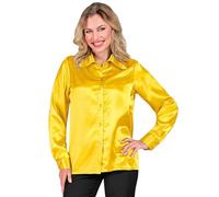 Widmann Satin Yellow 70s Disco Shirt (XL) Yellow