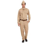 WW2 Soldier Costume Small for Military Army War Fancy Dress