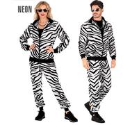 Widmann 78983 Zebra Costume Tracksuit, Animal Print, L