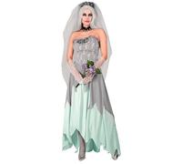 Widmann Zombie Bride (Dress, Flower Veil, Flower Bouquet) (L) Grey