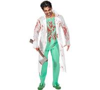 Widmann Zombie Surgeon (Lab Coat with Shirt and Wound, Pants, Bloody Gloves) - (XL)