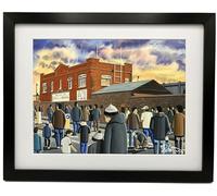 Widnes, Retro Naughton Park Rugby League Stadium. Framed, Professionally Printed Vikings Memorabilia Giclee Art Print