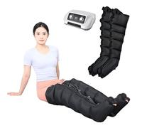 Widppsopt 6-Chamber Air Compression Leg Massager Machine - Professional Pressotherapy for Lymphatic Drainage, Calf and Foot Pain, Circulation Boost
