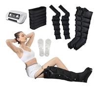 Widppsopt 6-Chamber Air Compression Leg Massager Machine - Professional Pressotherapy for Lymphatic Drainage, Calf and Foot Pain, Circulation Boost