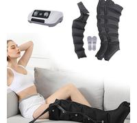 Widppsopt Electric Air Compression Massager, 6 Cavity Lymphatic Drainage Massager Legs, Pneumatic Leg Wrap Pressure Machine for Relax and Relieve Muscle Pain, Timed and Adjustable Pressure