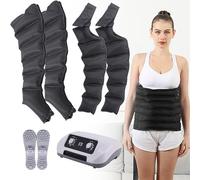 Widppsopt Full Body Waist Arm Leg Relax Instrument 6 Cavity Electric Air Compression for Lymphatic Drainage Foot Massager, Electric Lymphatic Drainage Machine for Circulation, Pain Relief