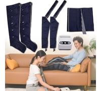 Widppsopt Leg Massager Lymphatic Drainage 6 Cavity for Circulation, Pressure Massage Machine, Electric Air Compression Foot Massager for Arm Legs Waist Wraps for Pain and Circulation