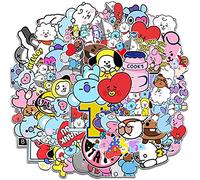WiDream Pack of 100 BTS A-adhesive stickers, cute stickers, waterproof vinyl stickers, helmet graffiti style decals, for car, motorcycle, bicycle, skateboard, luggage, laptop, A-adhesive MacBook, iPad