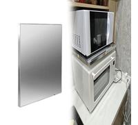 Width 20 40 60 80 CM Fireplace Hood Heat Shield, Refrigerator Insulation Board 304 Stainless Steel, Kitchen Heat Shield Panel Steel Adhesive(W 50 CM L 60 CM)