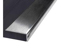 Width 9cm Stair Nosing Edge Trim Strips, Anti Slip Traction Treads Metal Floor Transition Strip for Wooden/Metal Staircase(130cm/51.2 inch)