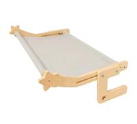 Width Pet Window Seat Built From Hardwood and Resilient Fabric for Safe Sunbathing Sturdy Wooden Pet Window Perch with Removable Cushion Adjustable