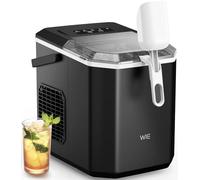 WIE Ice Maker Countertop, Self-Cleaning Ice Machine,12KG in 24H, 9 Cubes in 6 Mins, Portable Ice Machine with Handle, Ice Cube Maker with Ice Scoop&Basket for Home/Kitchen/Office/RV