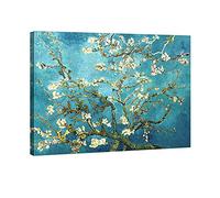 Wieco Art Huge Gallery Wrapped Giclee Canvas Print by Classic Van Gogh Reproductions, Almond Blossom Modern Canvas Wall Art Ready to Hang for Living Room Bedroom Home Office Decorations