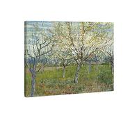 Wieco Art Orchard with Blossoming Apricot Trees Canvas Prints Wall Art of Van Gogh Famous Oil Paintings Reproduction Modern Classic Flowers Artwork for Home Decoration