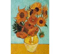 Wieco Art - Sunflower by Vincent Van Gogh Oil Paintings Reproduction Large Modern Floral Giclee Canvas Prints Artwork Flowers Pictures on Canvas Wall Art for Bedroom Home Decorations L
