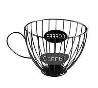 Wiedfedy Coffee Fruits Capsule Storage Basket Coffee Cup Shaped Pod Holder and Organizer for Home Cafe Hotel Black