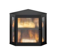 Wieghda Corner Bread box for Kitchen Countertop,Farmhouse Acrylic Wavy Door Panel Food Storage Large White Bread box Container