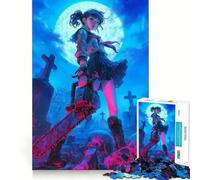 Wields Horror Goth Girl 1000 Piece Puzzle For Teenagers Mind Skill Play Laser Cut for Flawless Fit Relaxing Indoor Group Activity (50x75cm)