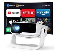 Wielio 2025 Ultra Smart Projector Built-in Apps, 32000 Lumens,Full HD 4K Supported, WiFi 6 & Bluetooth 5.2, Low Fan Noise (<29.8dB), Auto Keystone, Portable Movie Projector for IOS/Android/PS5