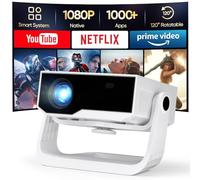 Wielio 2025 Ultra Smart Projector Built-in Apps, 32000 Lumens,Full HD 4K Supported, WiFi 6 & Bluetooth 5.2, Low Fan Noise (<29.8dB), Auto Keystone, Portable Movie Projector for IOS/Android/PS5