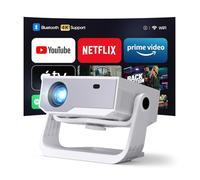 Wielio 2025 Ultra Smart Projector Built-in Apps, 32000 Lumens,Full HD 4K Supported, WiFi 6 & Bluetooth 5.2, Low Fan Noise (<29.8dB), Auto Keystone, Portable Movie Projector for IOS/Android/PS5