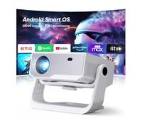 Wielio 2025 Ultra Smart Projector Built-in Apps, 32000 Lumens,Full HD 4K Supported, WiFi 6 & Bluetooth 5.2, Low Fan Noise (<29.8dB), Auto Keystone, Portable Movie Projector for IOS/Android/PS5