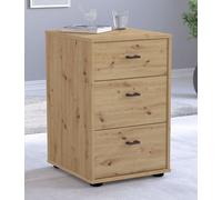 Wiemann Rialto 3 Drawer Bedside Cabinet in Bianco Oak