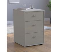 Wiemann Rialto 3 Drawer Bedside Cabinet in Pebble Grey