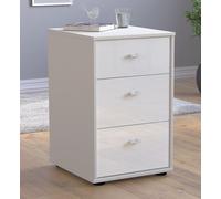 Wiemann Rialto 3 Drawer Bedside Cabinet in White