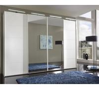 Wiemann Westside 4 Door Mirror Sliding Wardrobe in White Glass