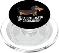 Wiener-Dog Easily Distracted By Dachshunds Funny Dachshund PopSockets PopGrip for MagSafe