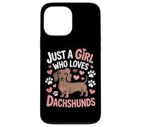 Wiener Dog Mom Just A Girl Who Loves Dachshunds Girls Pet Case for iPhone 13 Pro Max