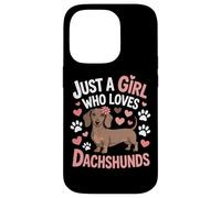Wiener Dog Mom Just A Girl Who Loves Dachshunds Girls Pet Case for iPhone 14 Pro
