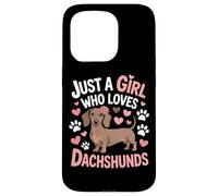 Wiener Dog Mom Just A Girl Who Loves Dachshunds Girls Pet Case for iPhone 15 Pro