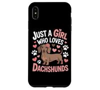 Wiener Dog Mom Just A Girl Who Loves Dachshunds Girls Pet Case for iPhone XS Max