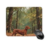 Wiener Dog Mouse Pad Square Laptop Mouse Mat Cute Computer Mousepad Keyboard Pad Non-Slip Desk Pads for Gaming Office Work Home 20 * 25cm